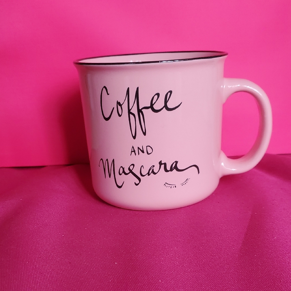 Pink Coffee and Mascara Mug